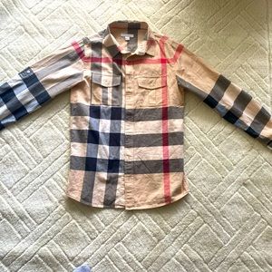 Burberry Nova Print Boys Button Up shirt Sz. 14